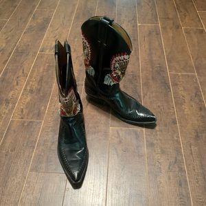Sendra Handmade Indian Embroidered Leather Boots
